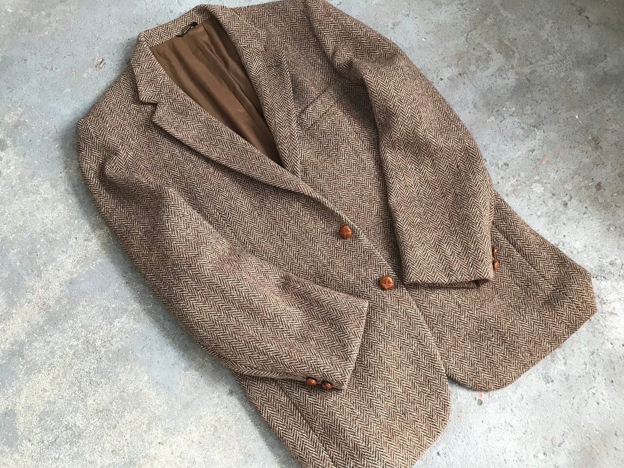 80s Harris Tweed Eagle-Clothes tailored jacket MADE IN USA 80s Harris Tweed Eagle-Clothes tailored jacket MADE IN USA