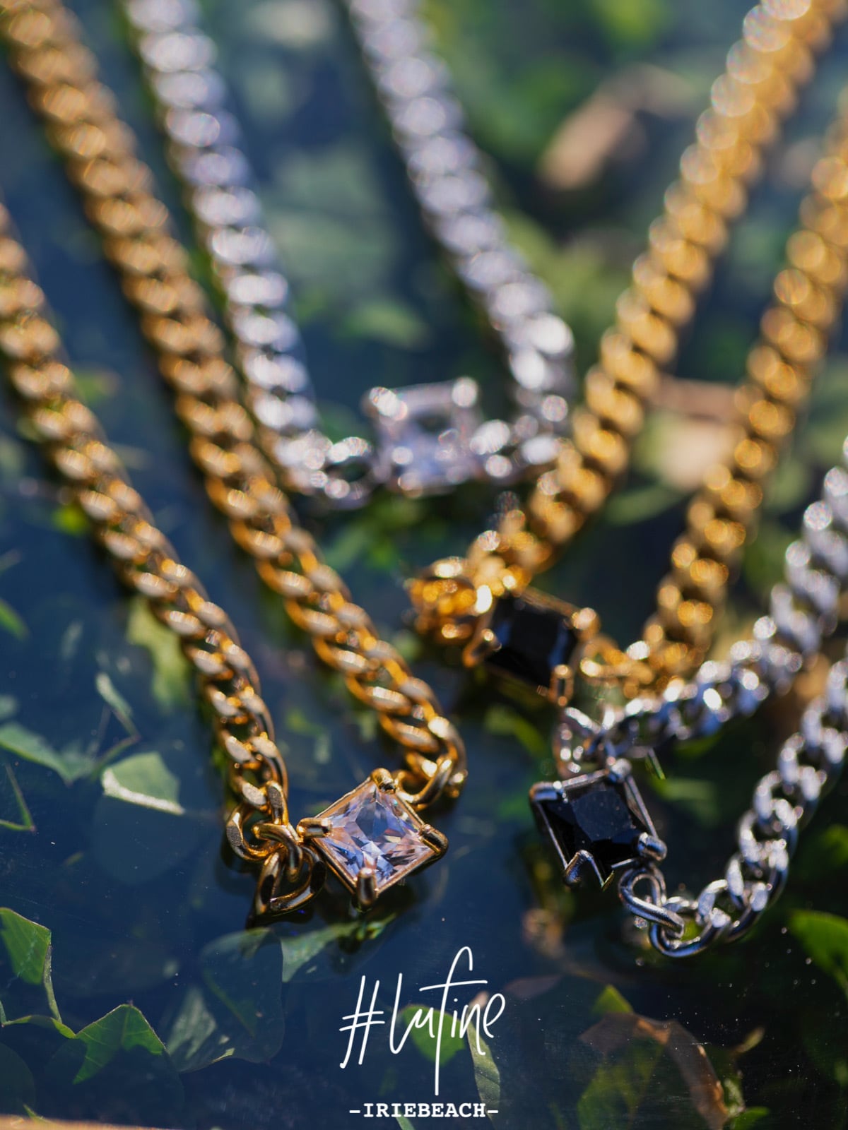 lufine】Square stone necklace | IRIEBEACH