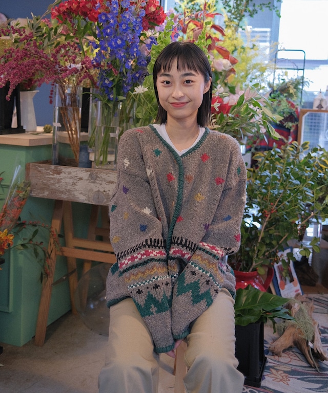 【送料無料】Nordic handmade cardigan