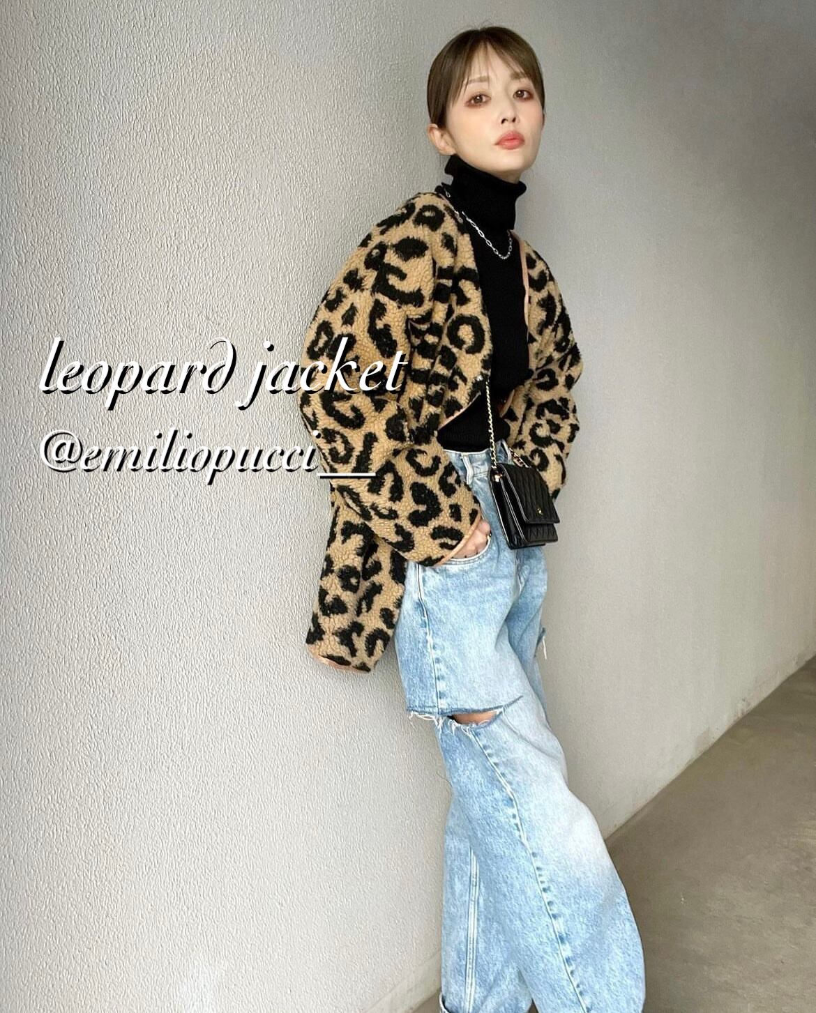 2size / レオパード柄ボアジャケット
