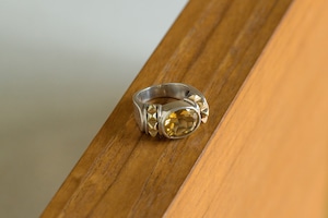 Citrine Caviar Ring