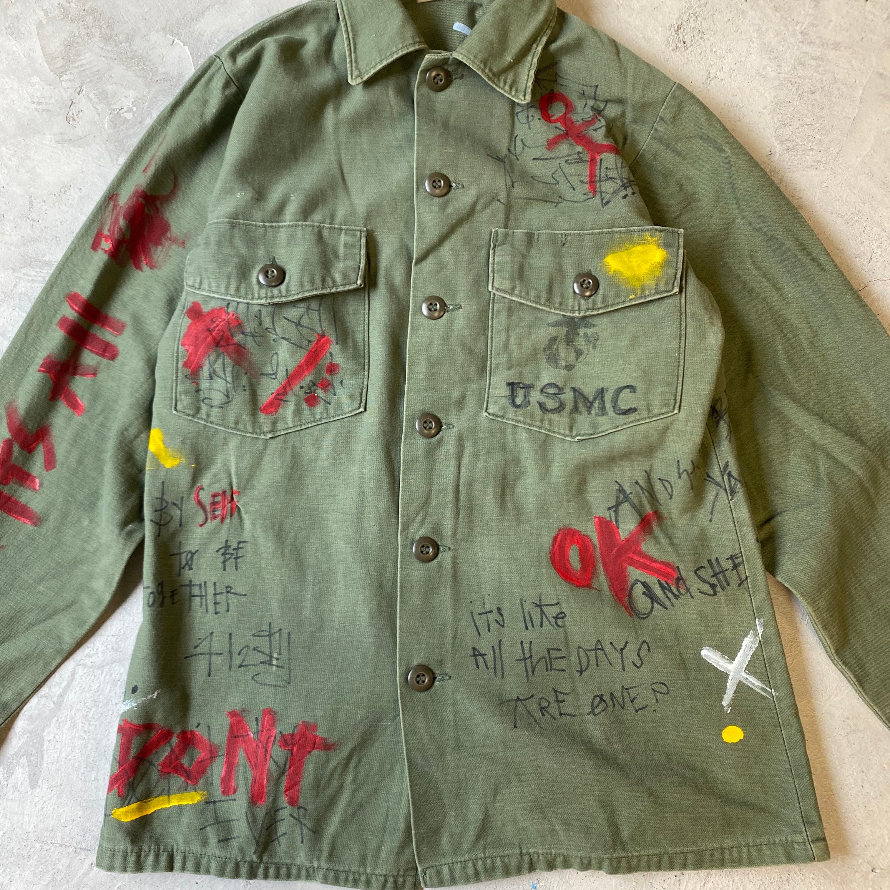 60〜70年代 USMC ミリタリー ユーティリティシャツ ミリタリーシャツ 