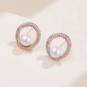 パールサークルピアスAC02