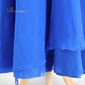 社交ダンス 衣装 YANAGIDA DANCE WEAR ヤナギダダンスウェア ドレス ワンピース スタンダード ブルー系 青 レース フロート 上品 デモ 競技 ダンス パーティ 発表会 落ち感 シンプル エレガント