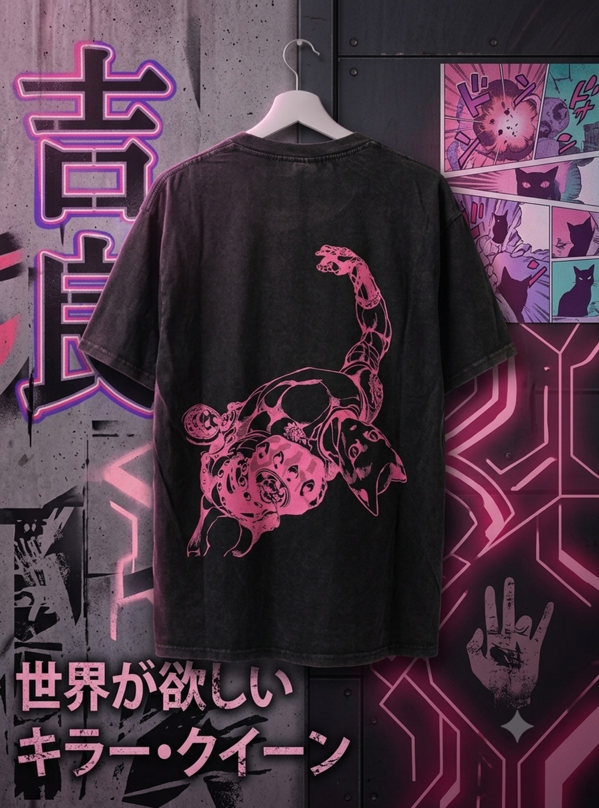 jojo キラークイーン 吉良吉影 Tシャツ tee ジョジョ 岸辺露伴 MEN | LOTUS