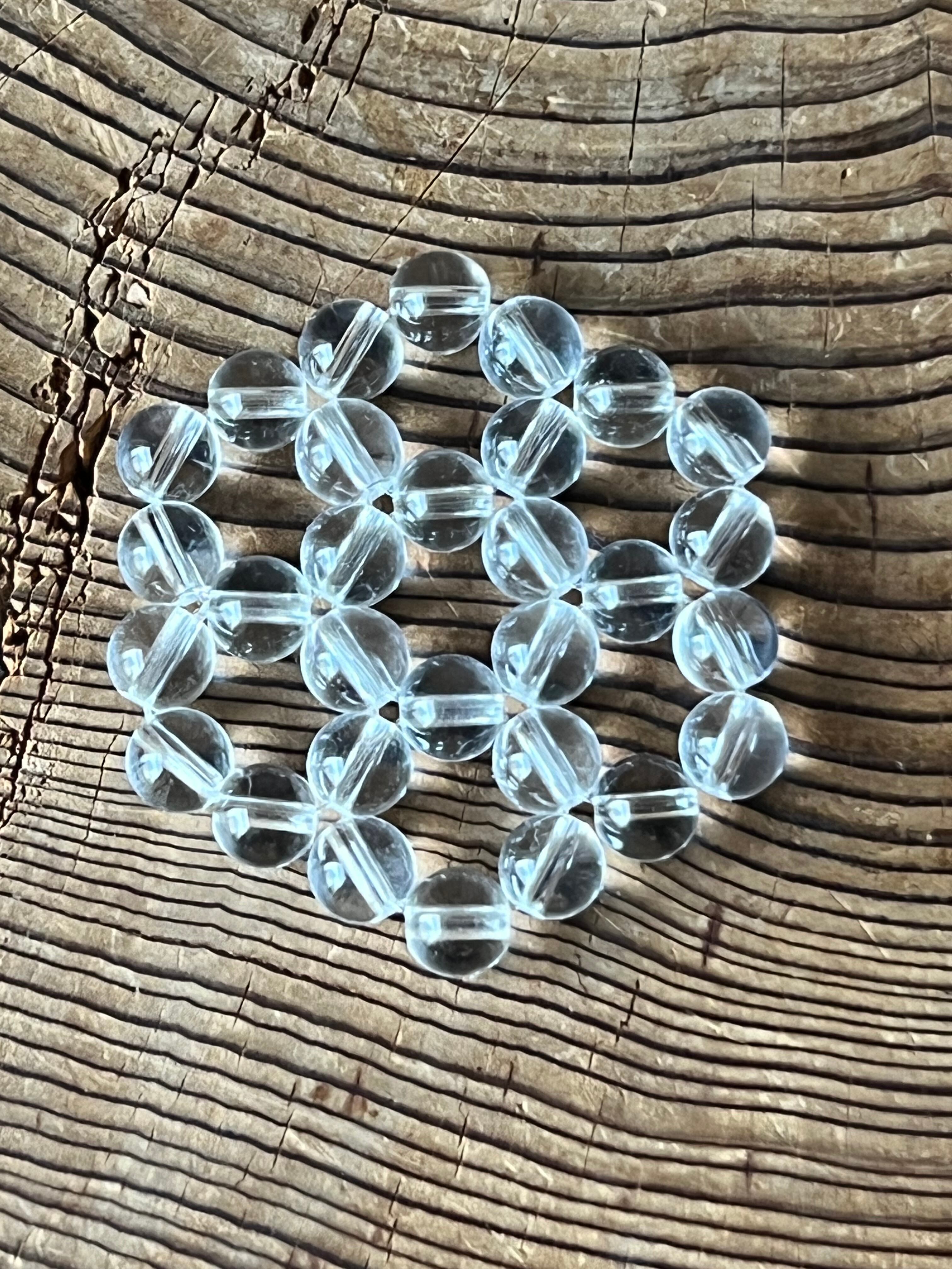 【あなたが一番】六芒星 ヘキサゴンマット 水晶6ミリ