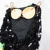 社交ダンス 衣装 タカダンス TAKADANCE ラテン ドレス ワンピース 羽 黒 スパンコール デモ 競技 ダンス パーティ 発表会 ブラック系 グリーン系 ラテンドレス 羽付き 豪華 スパンコール おしゃれ レオタード レッスン コスチューム ダンスイベント ステージ衣装 女性用 コーディネート