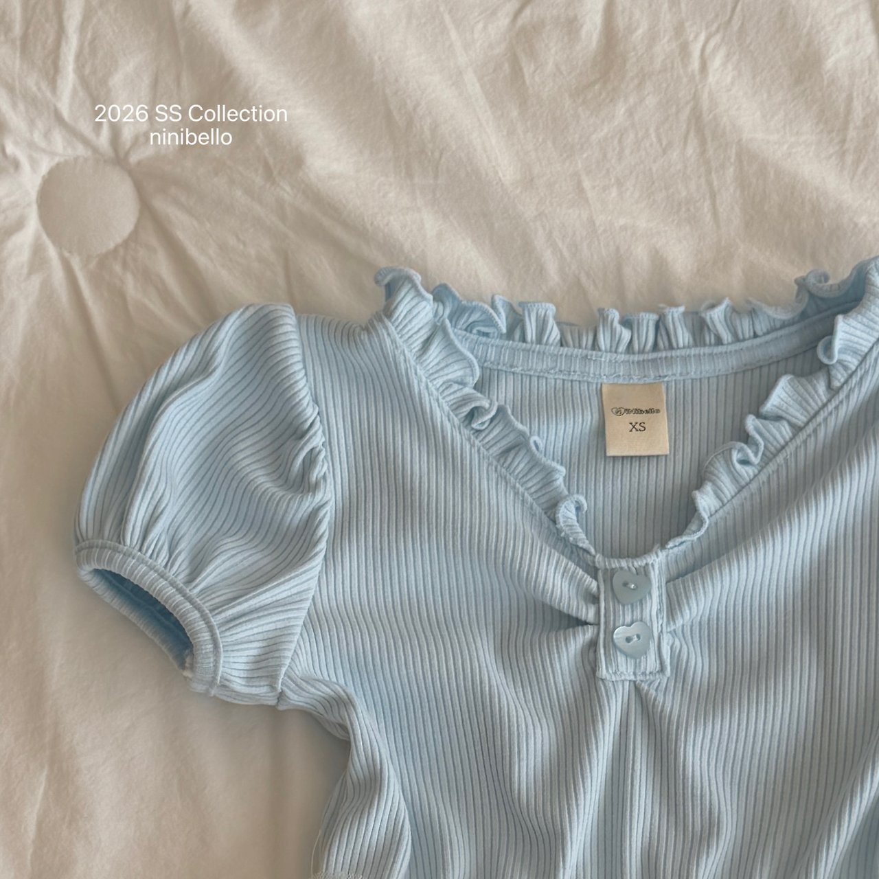 [ninibello] Shirred Tutu Tee +fee2 / [니니벨로] 셔링튜튜티
