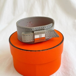 HERMES leather bracelet