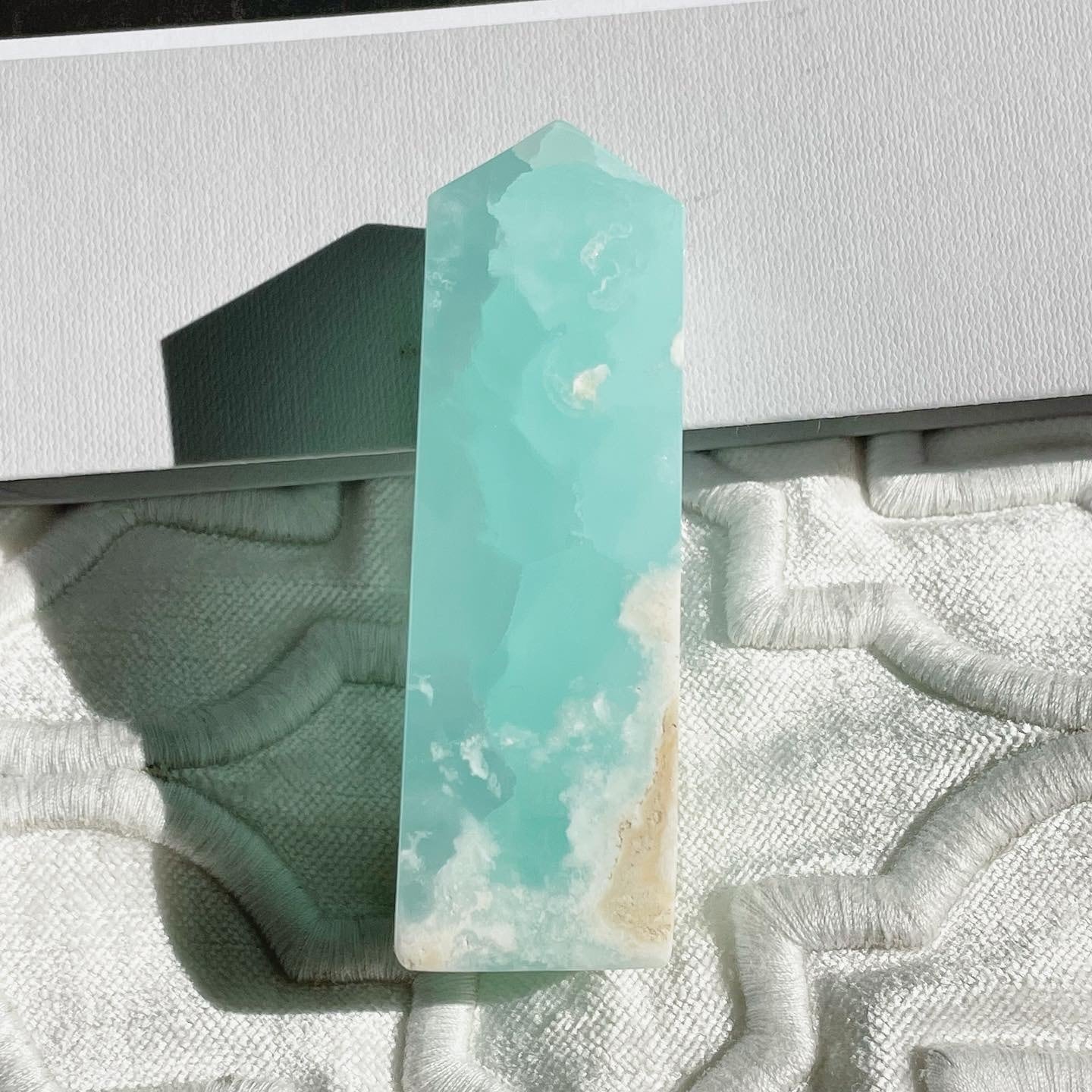 Caribbean Blue Calcite Point 8