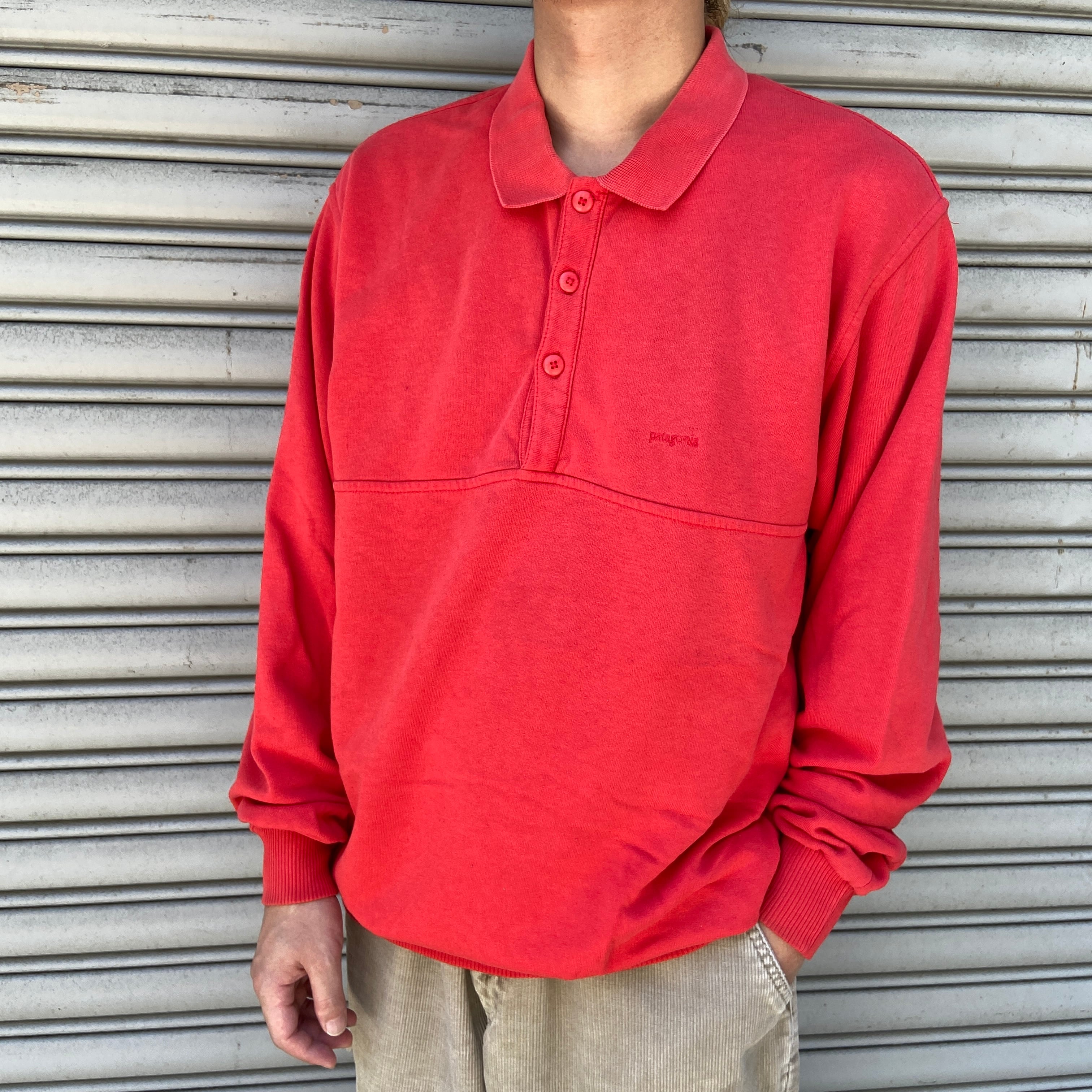 90s 希少 patagonia 香港製　コットンポロシャツ　紫　PM118 90s 希少 patagonia 香港製 コットンポロシャツ 紫 PM118 【公式通販】
