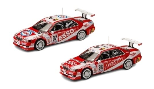 ホビージャパン 1/64 ZENT ECLIPSE チェイサー (#36) 1997 JTCC HJR641072B ESSO TONEN TOM'S チェイサー (#37) 1997 JTCC HJR641072C 2台セット