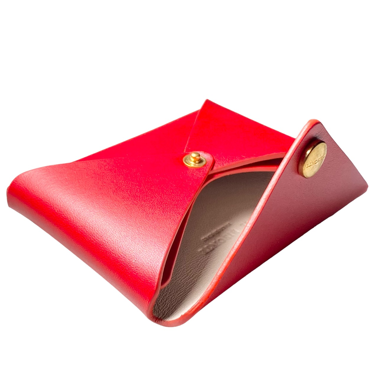 IL BISONTE red leather card case