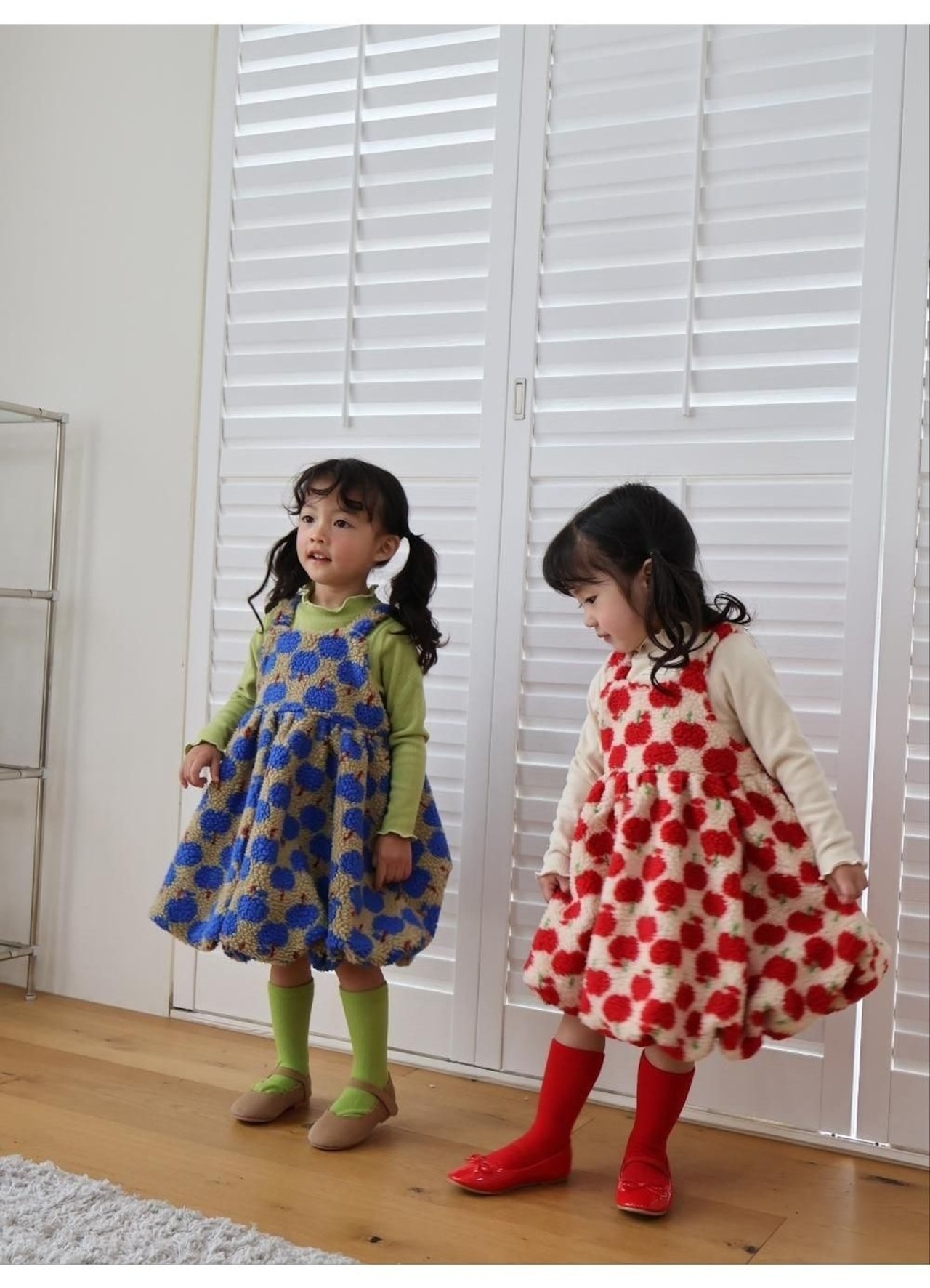 カラー / COLOR / アップルジャンパースカート / 韓国子供服 / キッズ / 26winter〖取寄〗*5~11号*