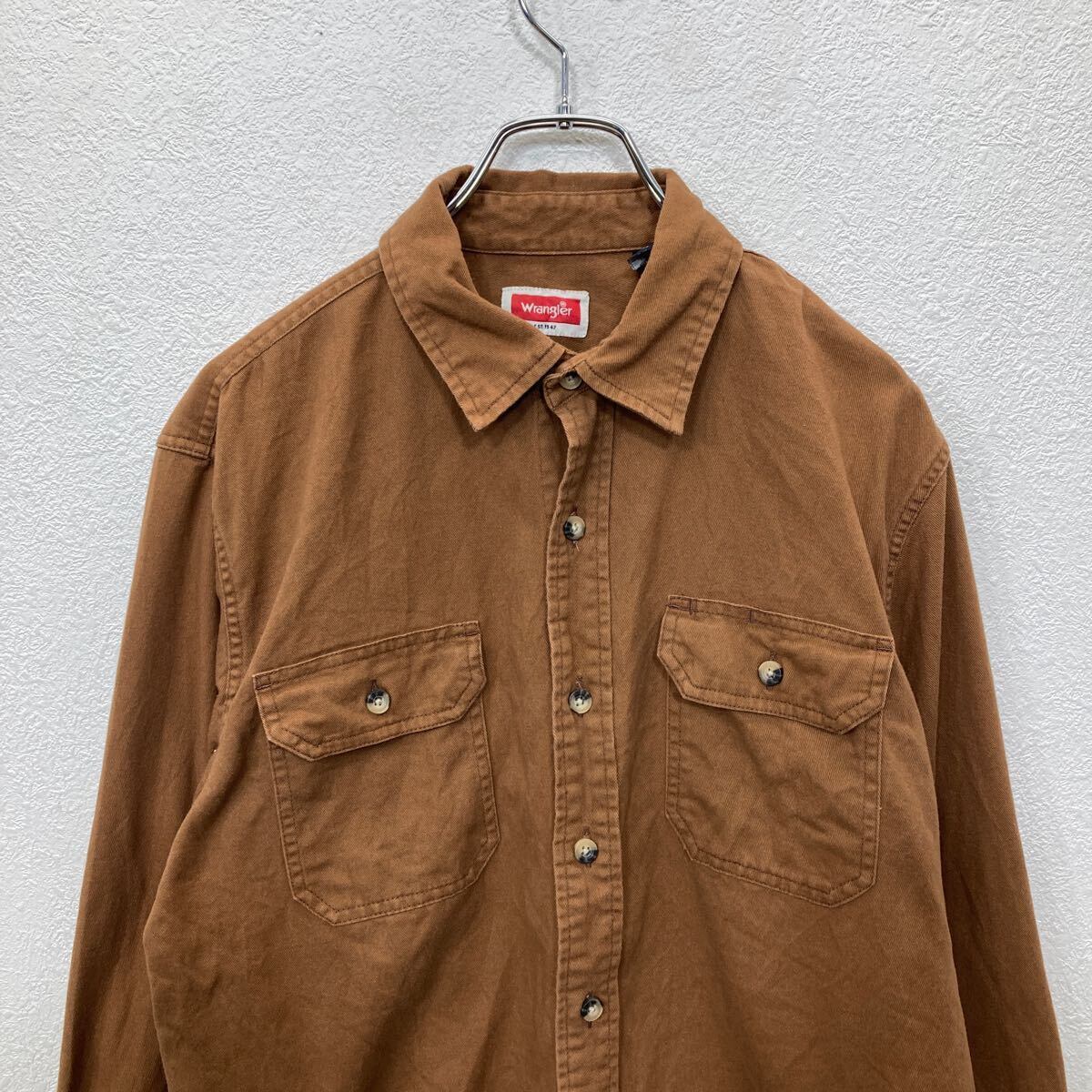 Wrangler 長袖 シャツ Mサイズ ラングラー 胸ポケット ワークシャツ