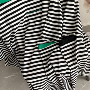 stripe cutout long tops【Black】