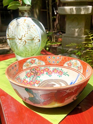九谷焼 花器 鉢 アンティーク