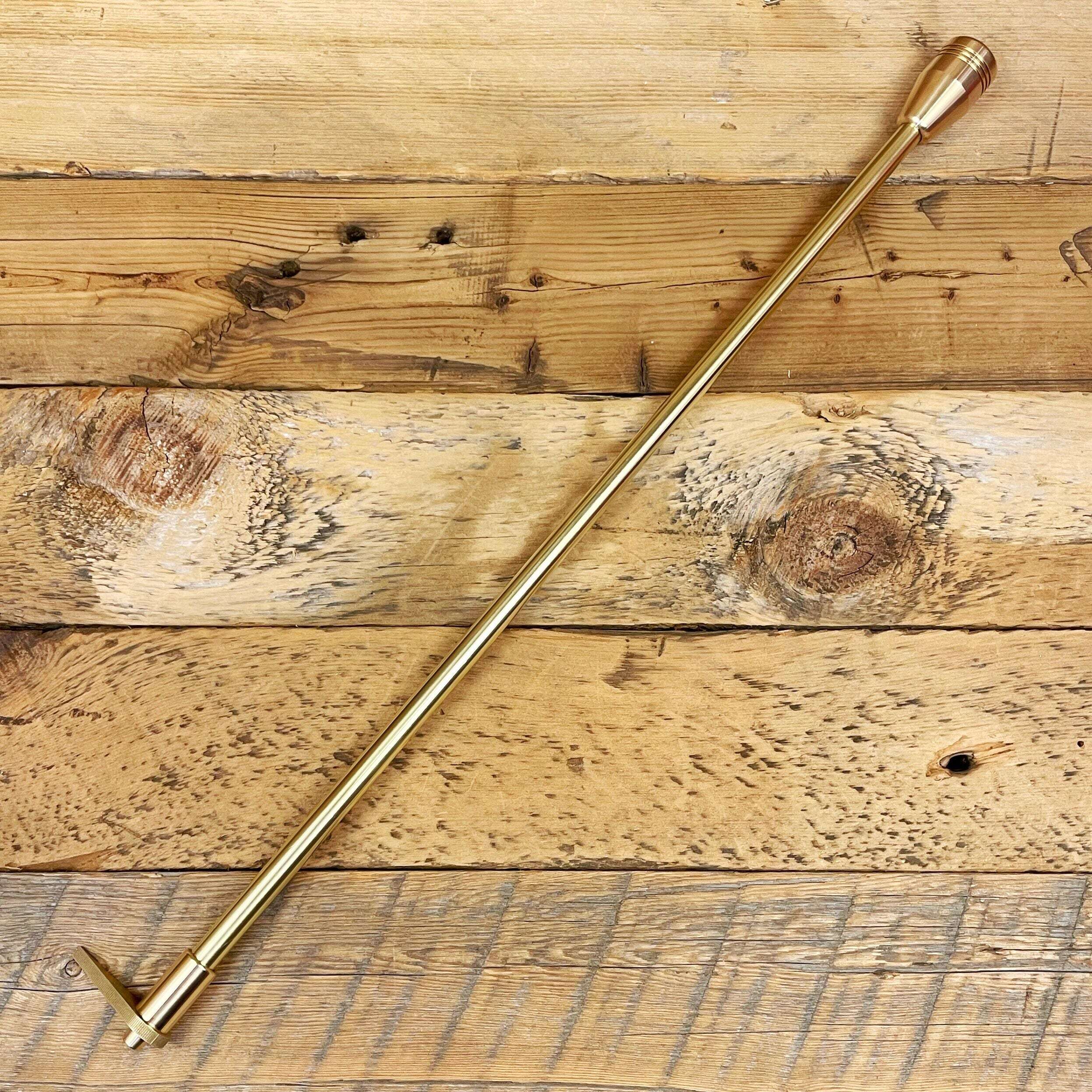 【野良道具製作所ノラドウグセイサクジョ】野良ブラスター真鍮「一文字鳶付」 鳶(フック)付き火吹き棒