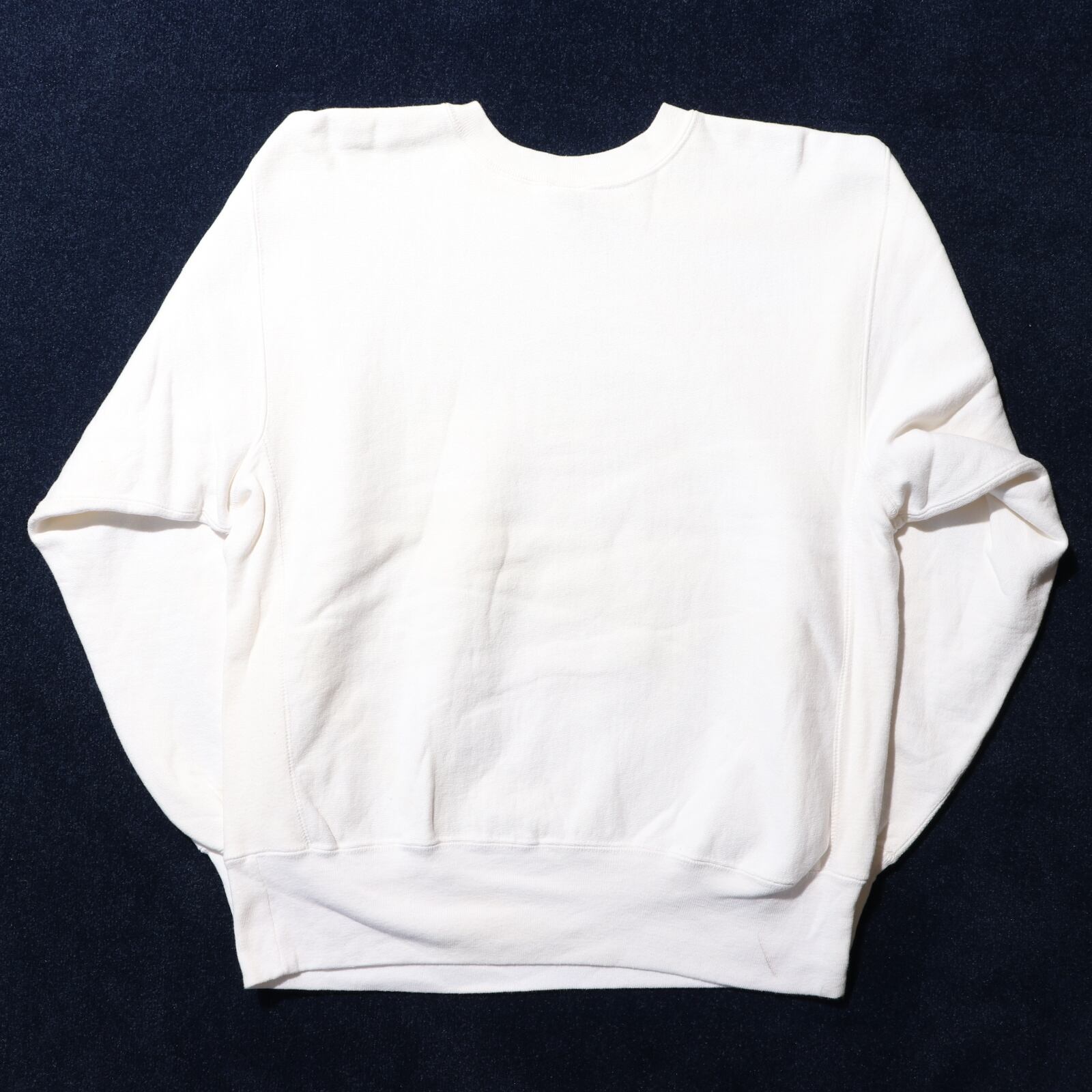 L 白 目無し無地 90s USA ホワイト リバースウィーブ チャンピオン  