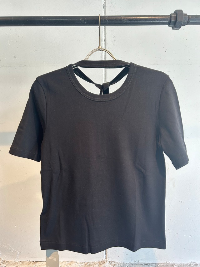 PONTI  cotton rib jersey cutoff tee small