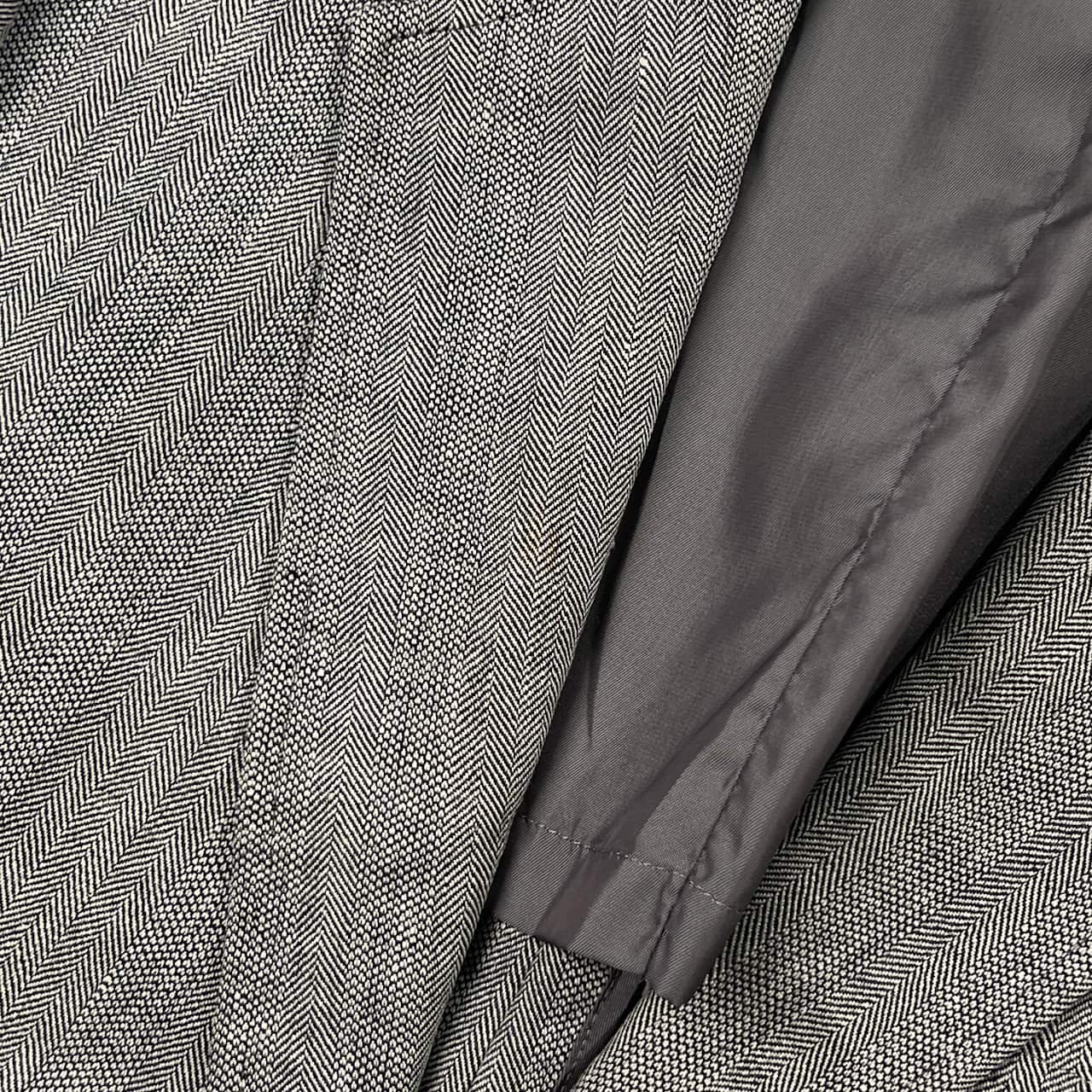 リネン混 J.PRESS ジェイプレス ヘリンボーン風 デザイン 段返3B 背抜き テーラードジャケット 94-80-175/グレー系 メンズ