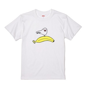 文鳥Tシャツ＃54　「バナナと文鳥」スサー
