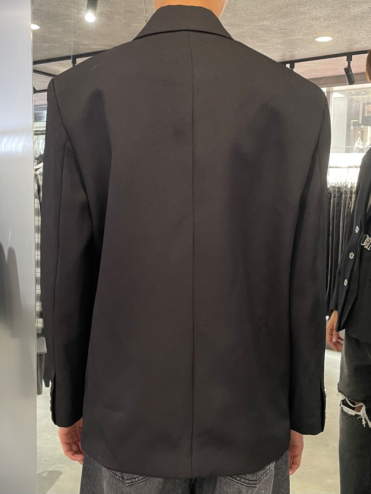 【ALUDE SELECT】three button shoulder clip buckle jacket