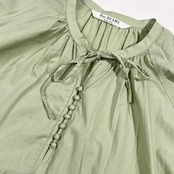 Ray BEAMS レイビームス リボン 長袖 ワンピース /グリーン系 レディース