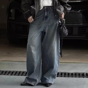 ウォッシュドワイドレッグデニムパンツ ・20502 ウォッシュドワイドレッグデニムパンツ ・20502