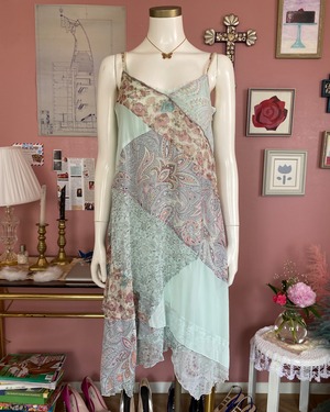 chiffon patchwork dress