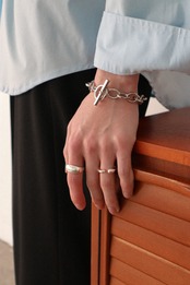 Oval Moon Ring"Nuit"
