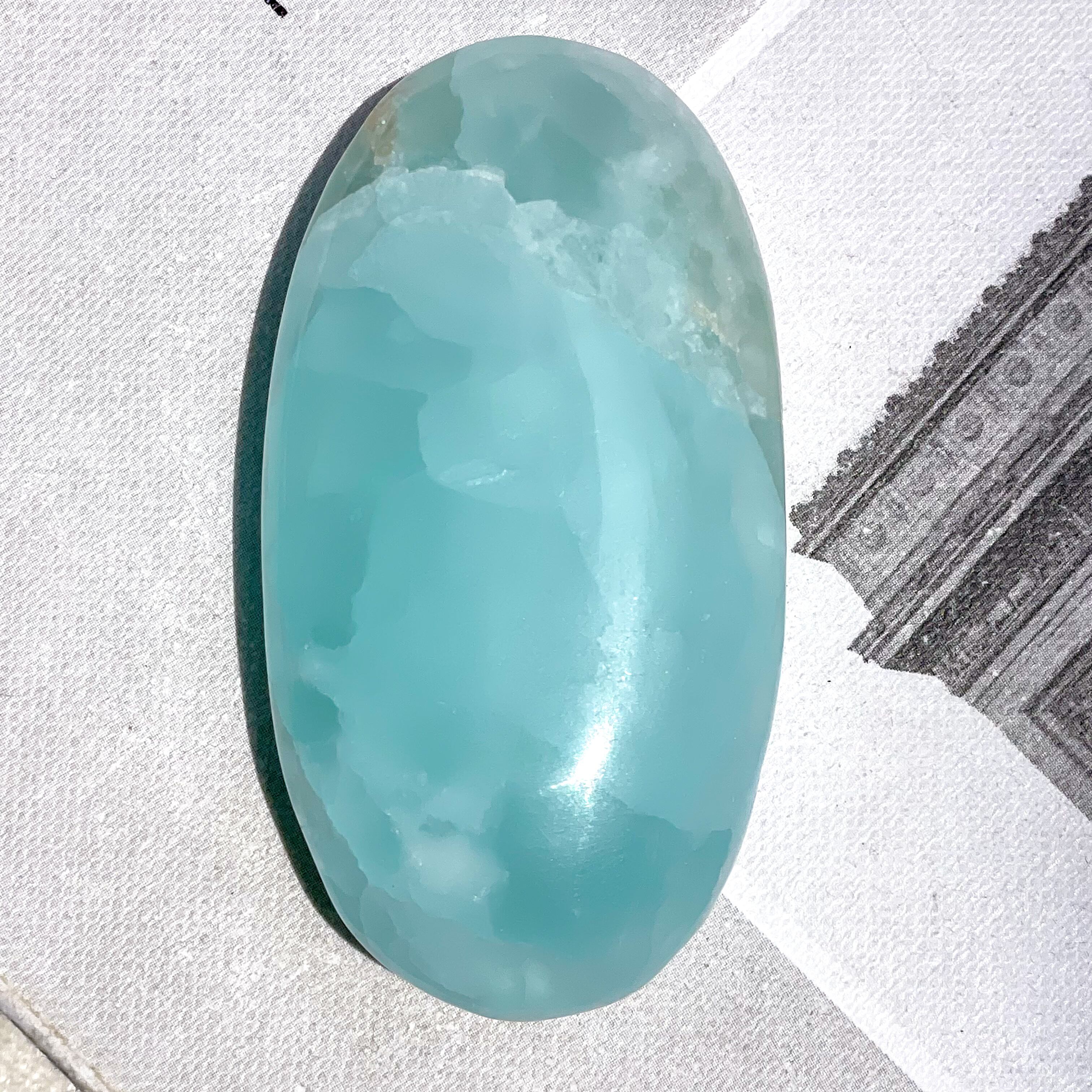 High Quality Caribbean Blue Calcite Palm ✧ カリビアンブルーカル