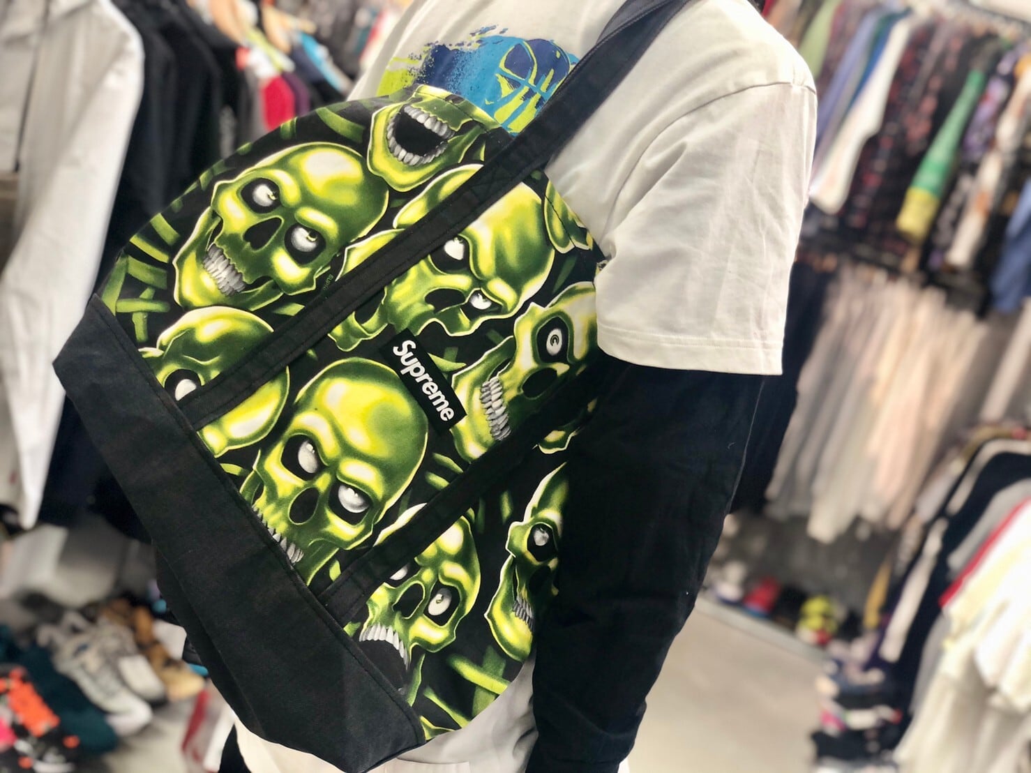 Supreme 18SS SKULL PILE DENIM TOTE 45JK0118 | BRAND BUYERS OSAKA