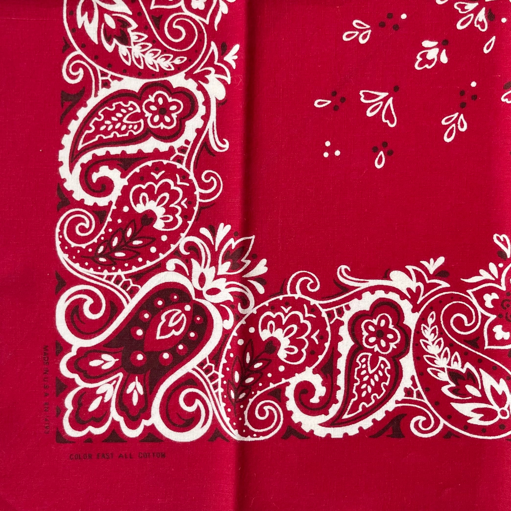 【Good】70s RN14193 花柄 ヴィンテージ バンダナ MADE IN USA