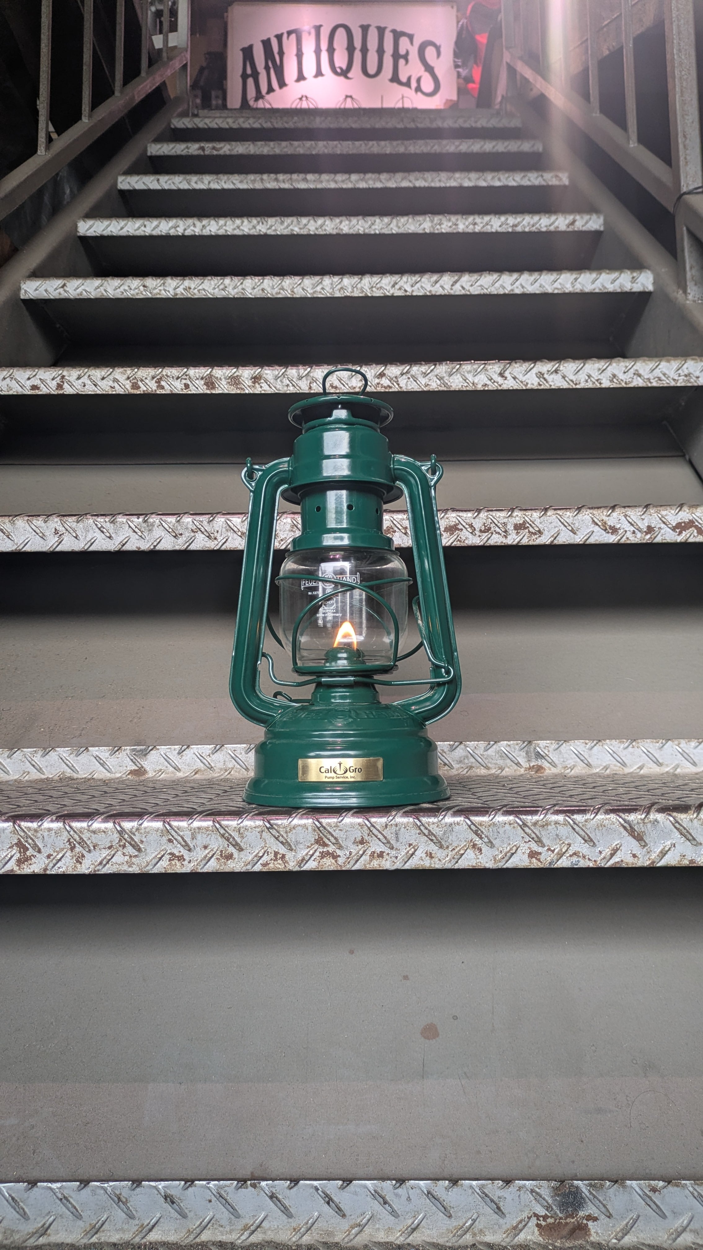 Vintage FeuerHand 276 Lantern Lamp W.Germany Green ビンテージ