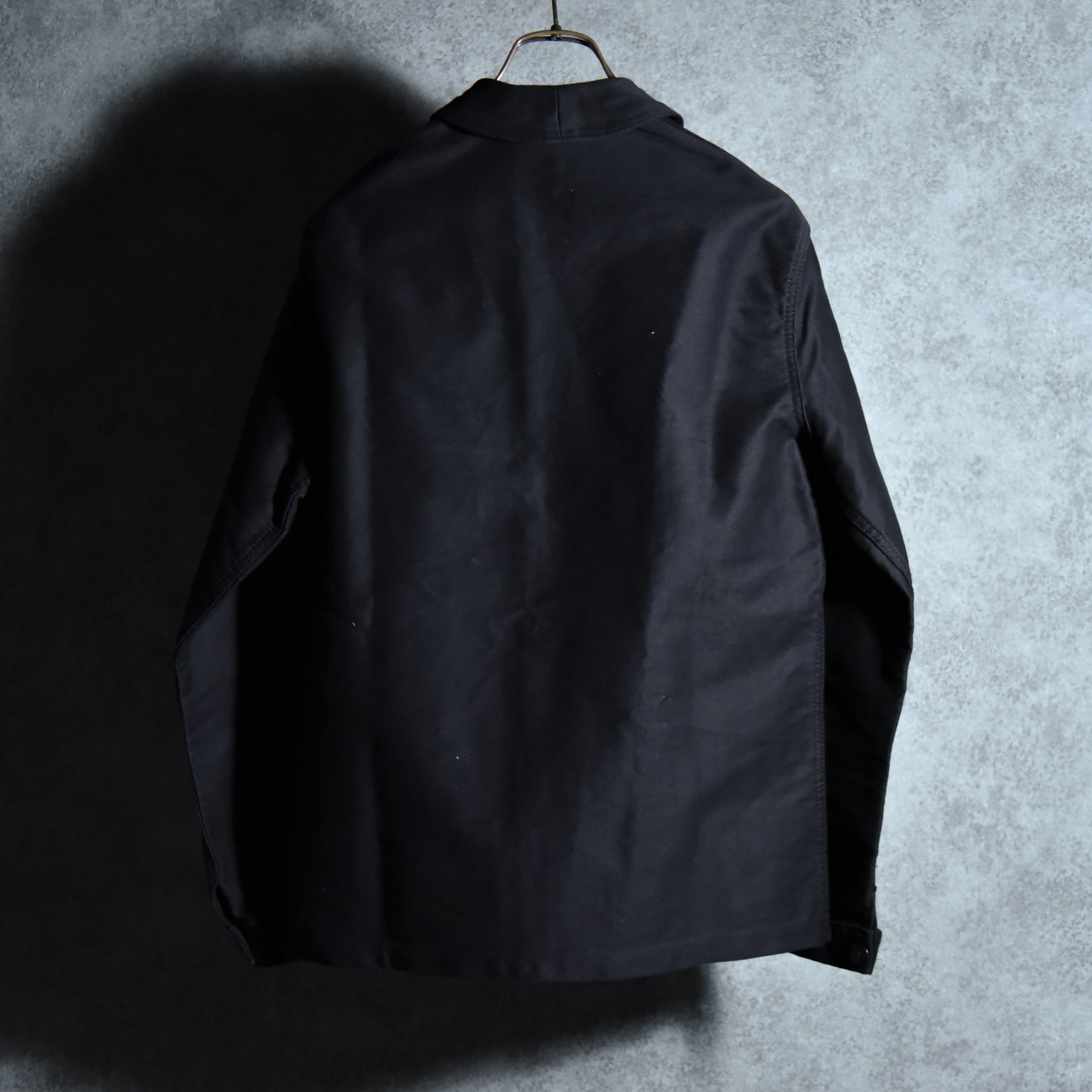 50s BEAU-FORT Black Moleskin French Work Jacket ブラック