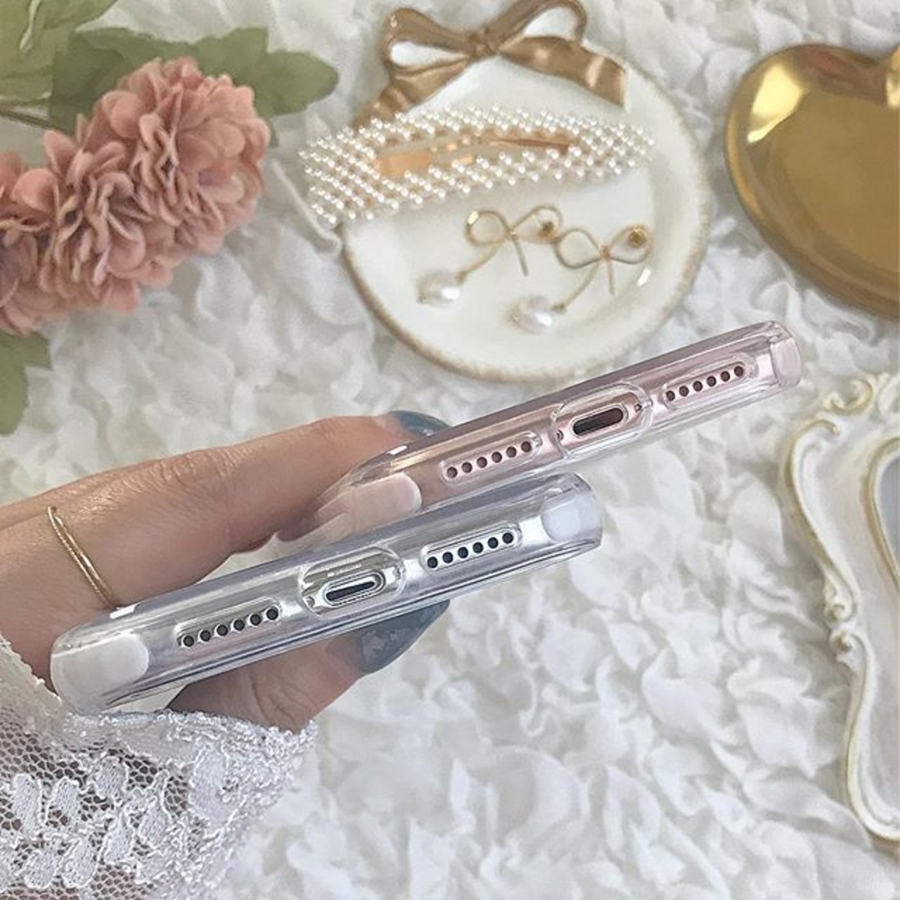 【ネーム入り】BunnyHat Bear【耐衝撃クリアケース】B14