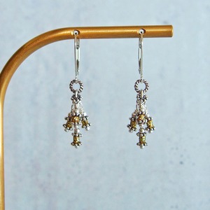 フランスアンティークビーズ　ピアス　シルバー925