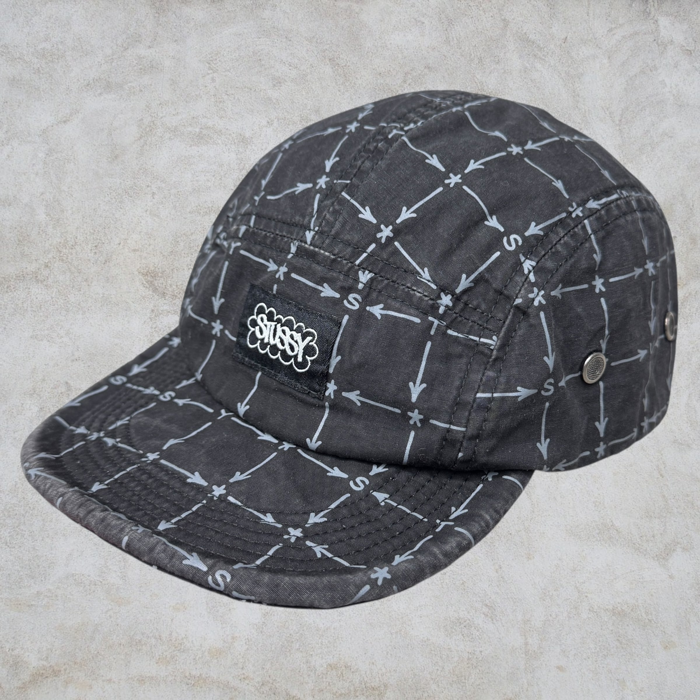 90s OLD STUSSY/S logo Mesh Cap/紺タグ/S-M/メッシュキャップ/Sロゴ