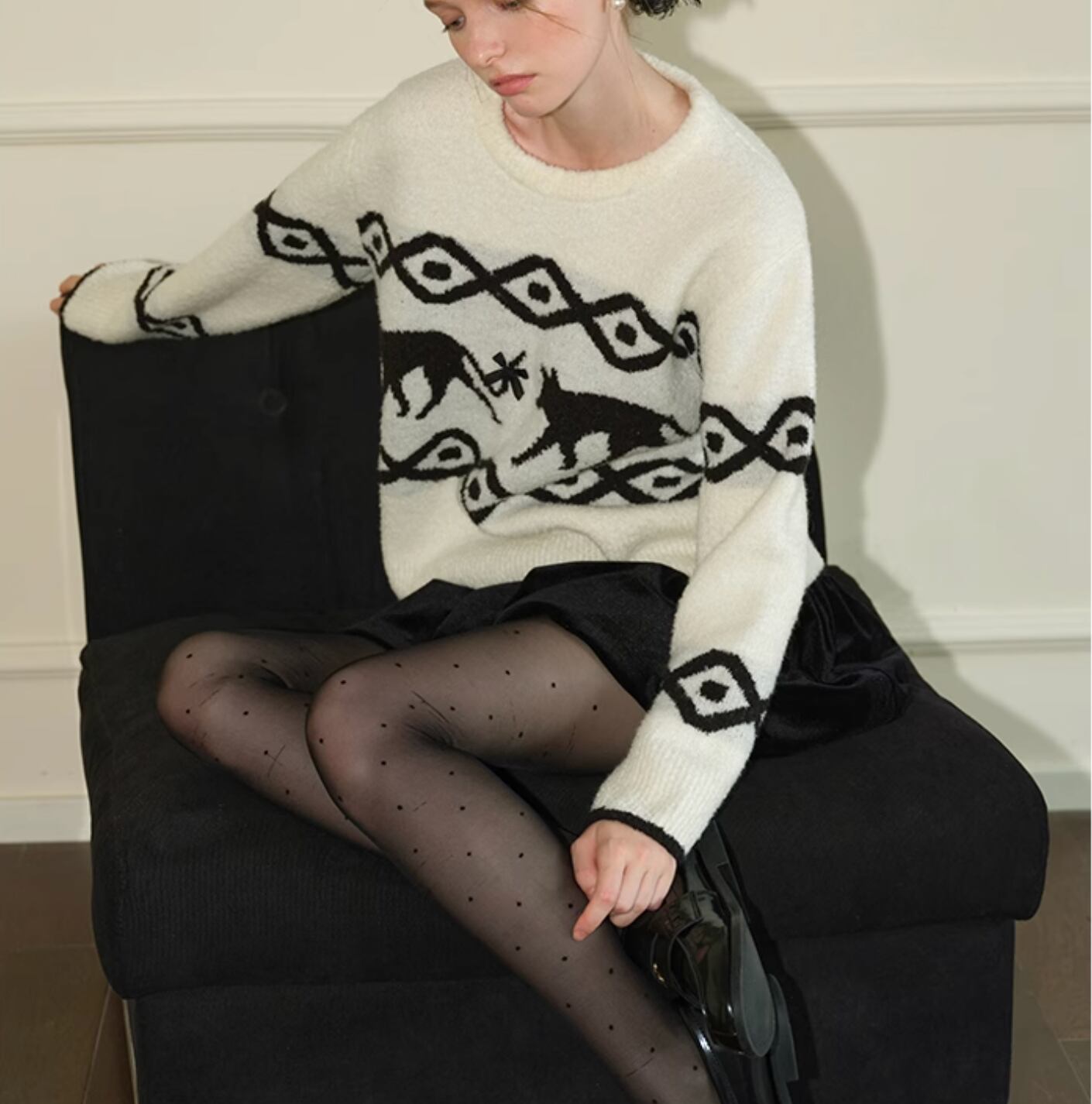Deer knit sweater