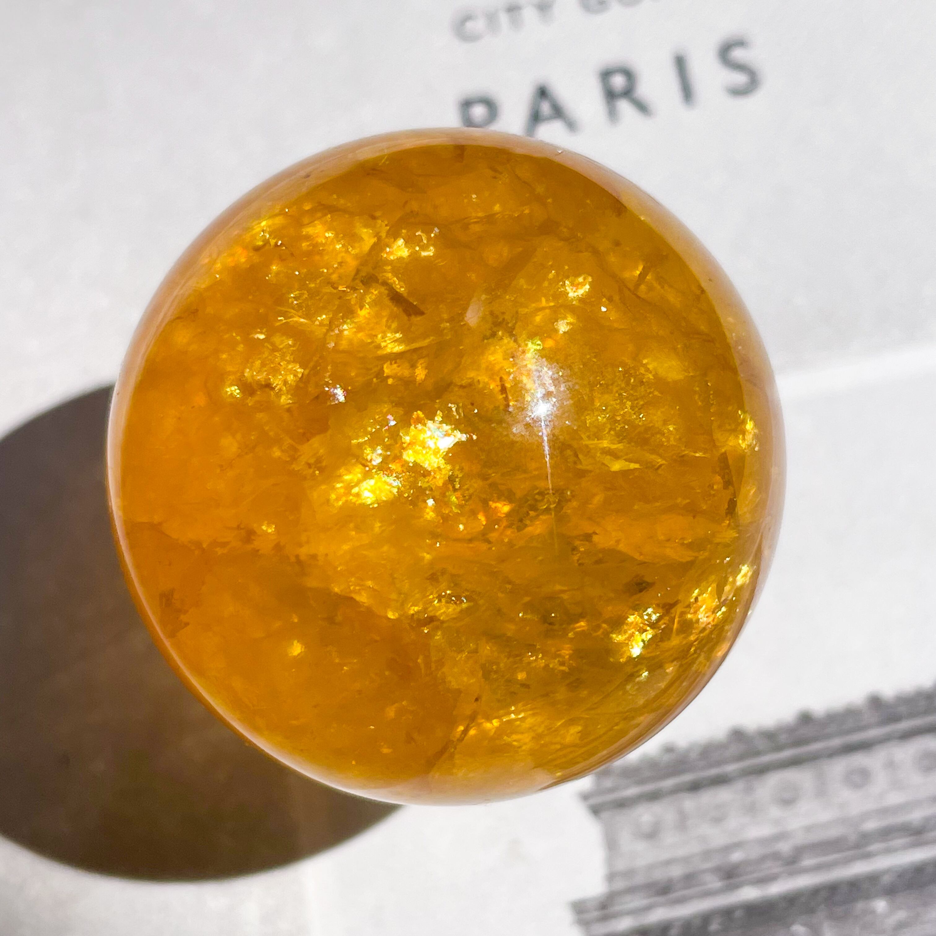 Yellow Mica Fluorite Sphere ✧ イエローマイカフローライト | FLUXY