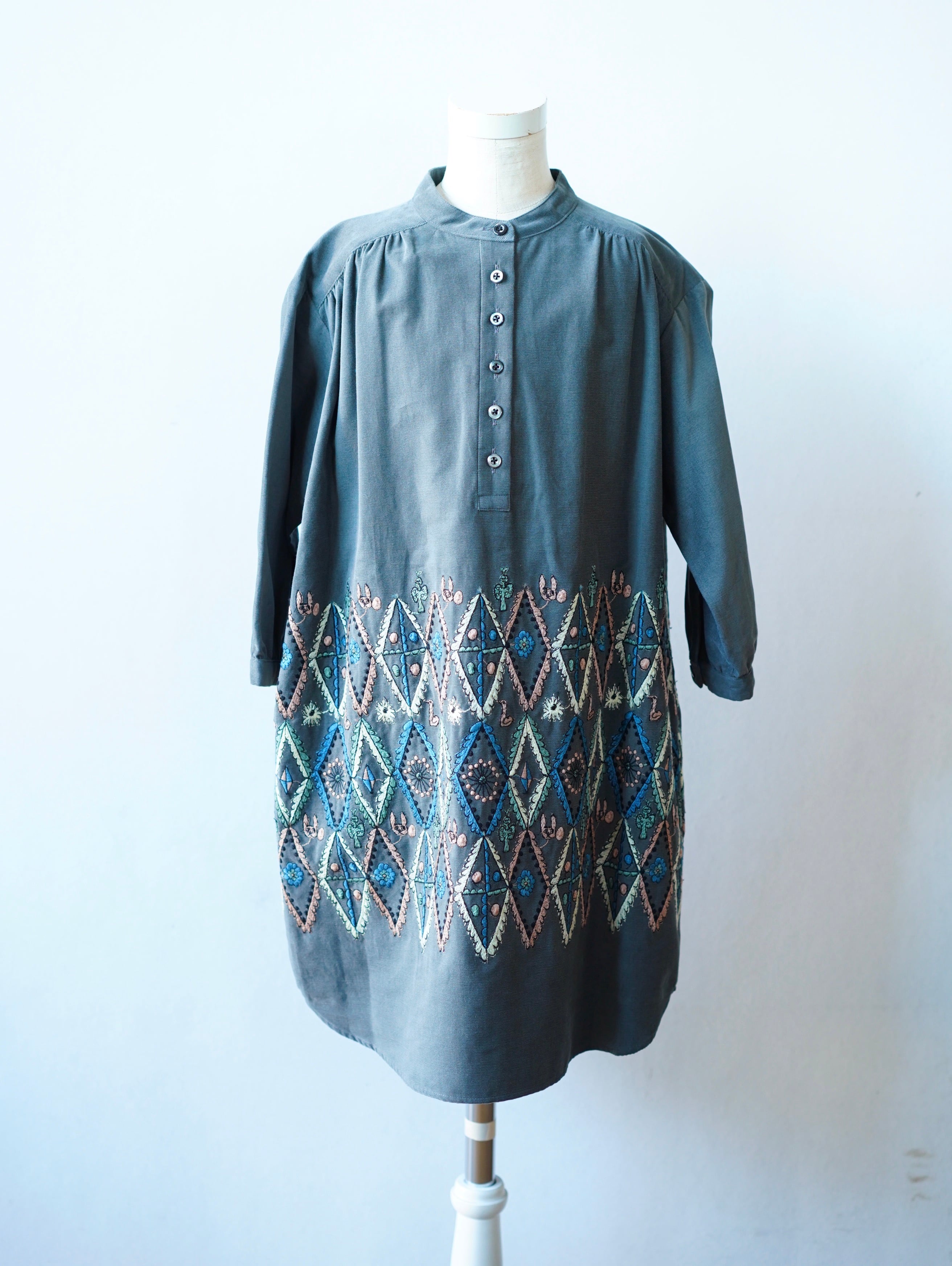 mina perhonen 〉AAA3349P forest diamond / ワンピース / gray mina perhonen 〉AAA3349P forest diamond / ワンピース / gray