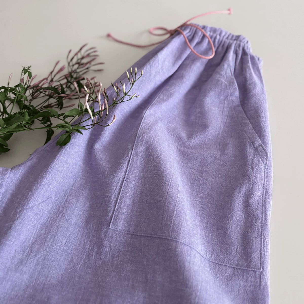 ドロワーズ　綿麻キャンバス　ラベンダー