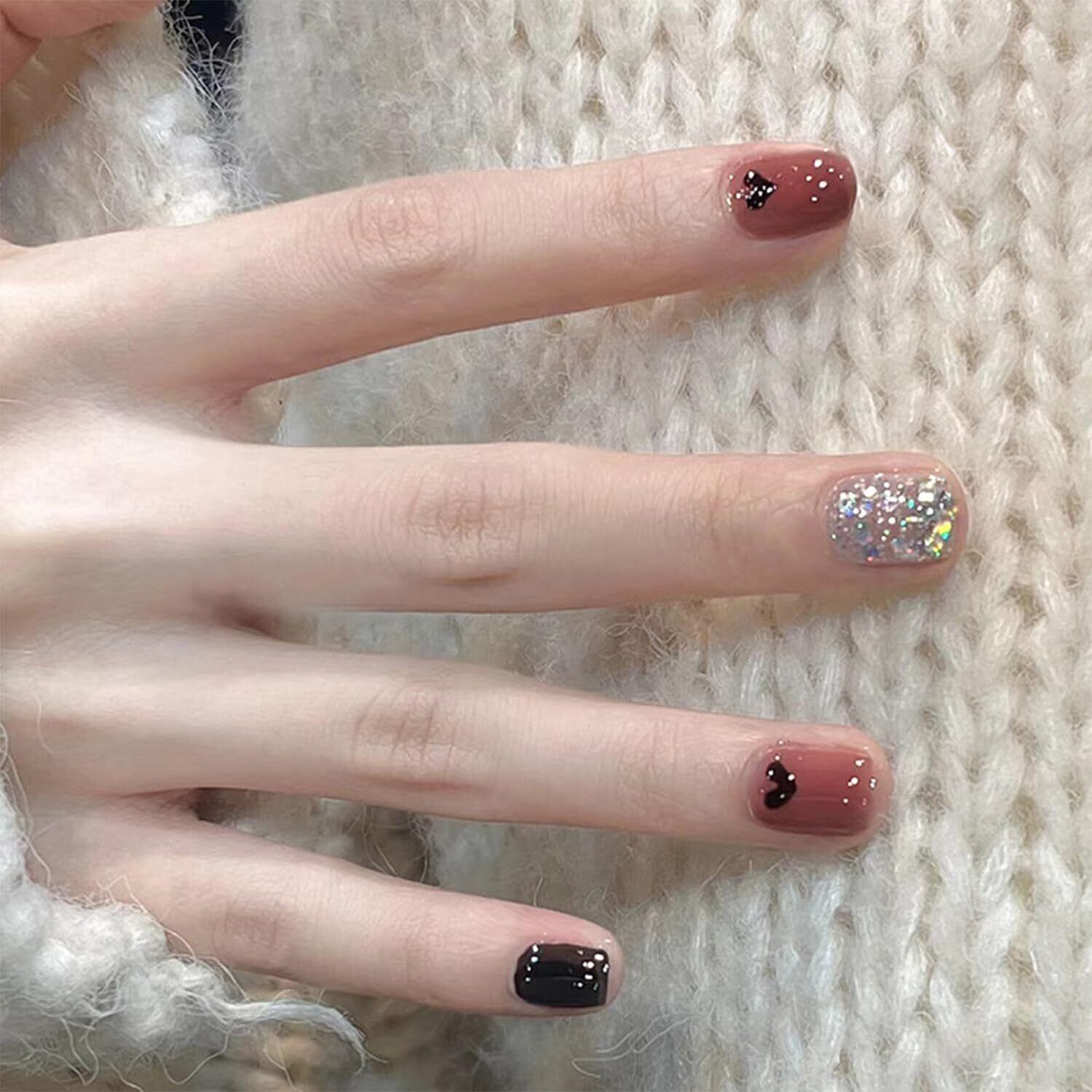 ネイルチップ6セット ネイルチップ ショート 6セット（144枚入）ラウンドチップ