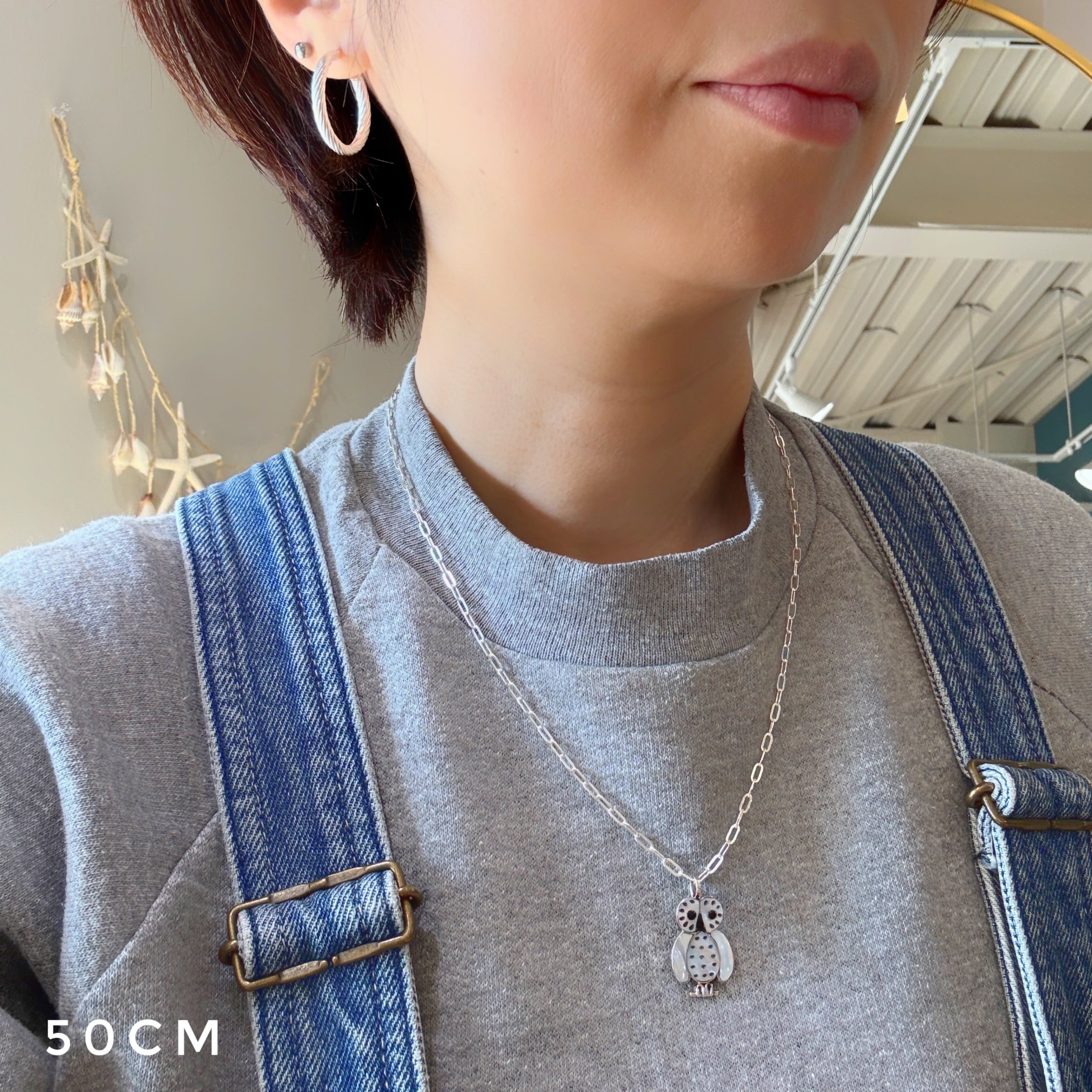 残りわずか】《Indian Jewelry 》ZUNI フクロウ ホワイト シェル
