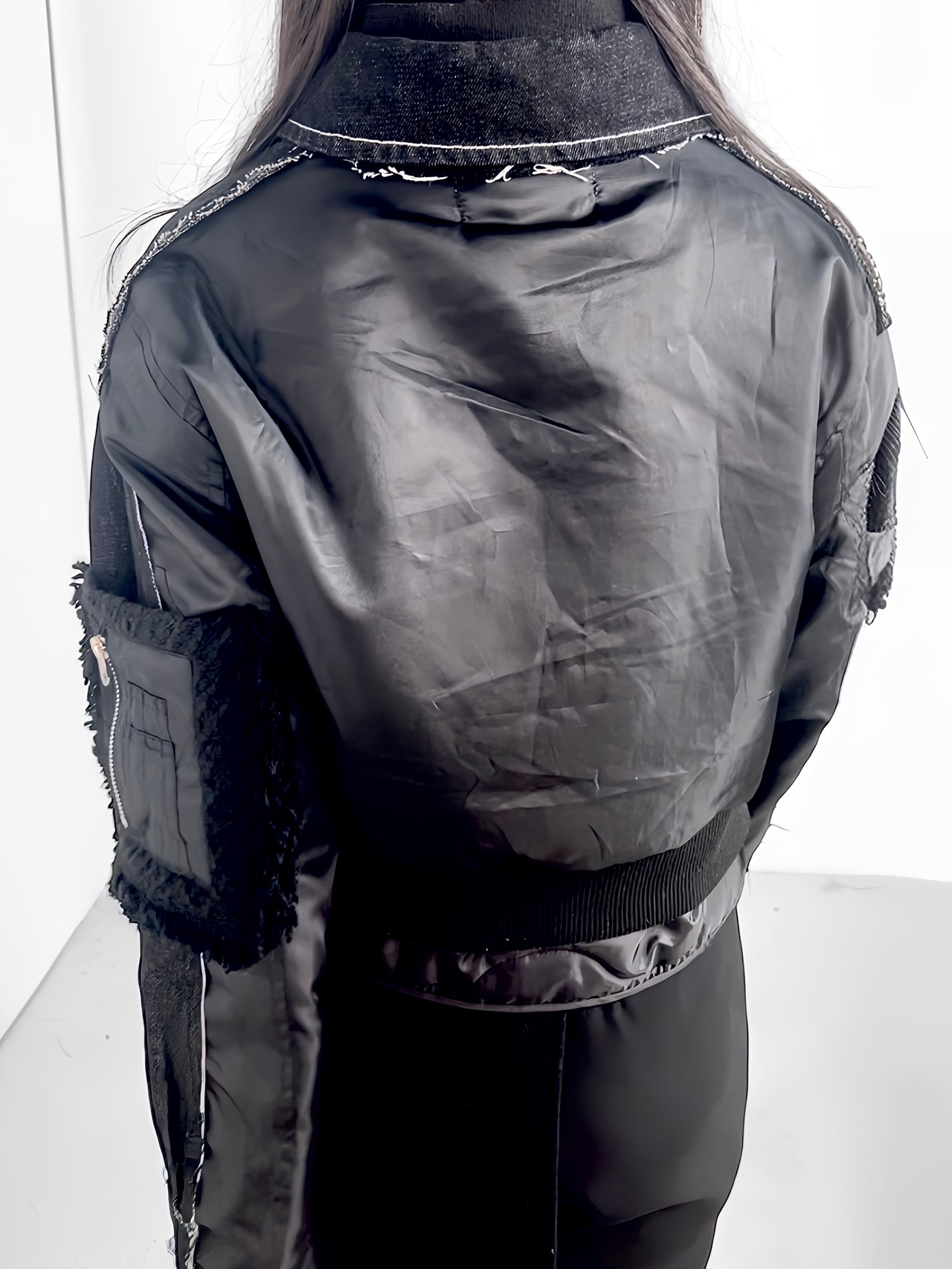 "再構築" Cotton Denim × Nylon MA-1 Docking Jaket - 6