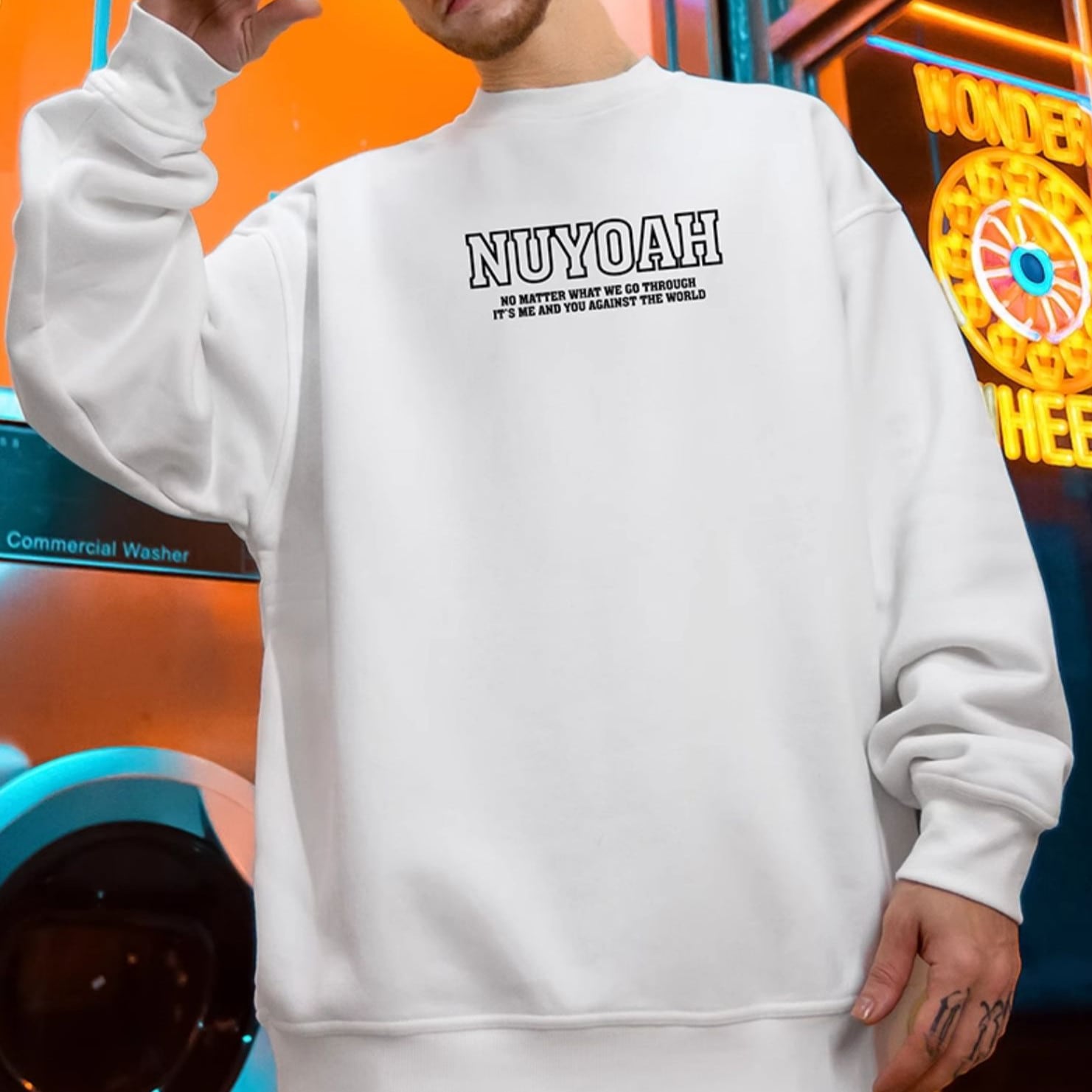 the barnnet Grey Logo スウェット ロンT ユニセックス韓国 org.jpg