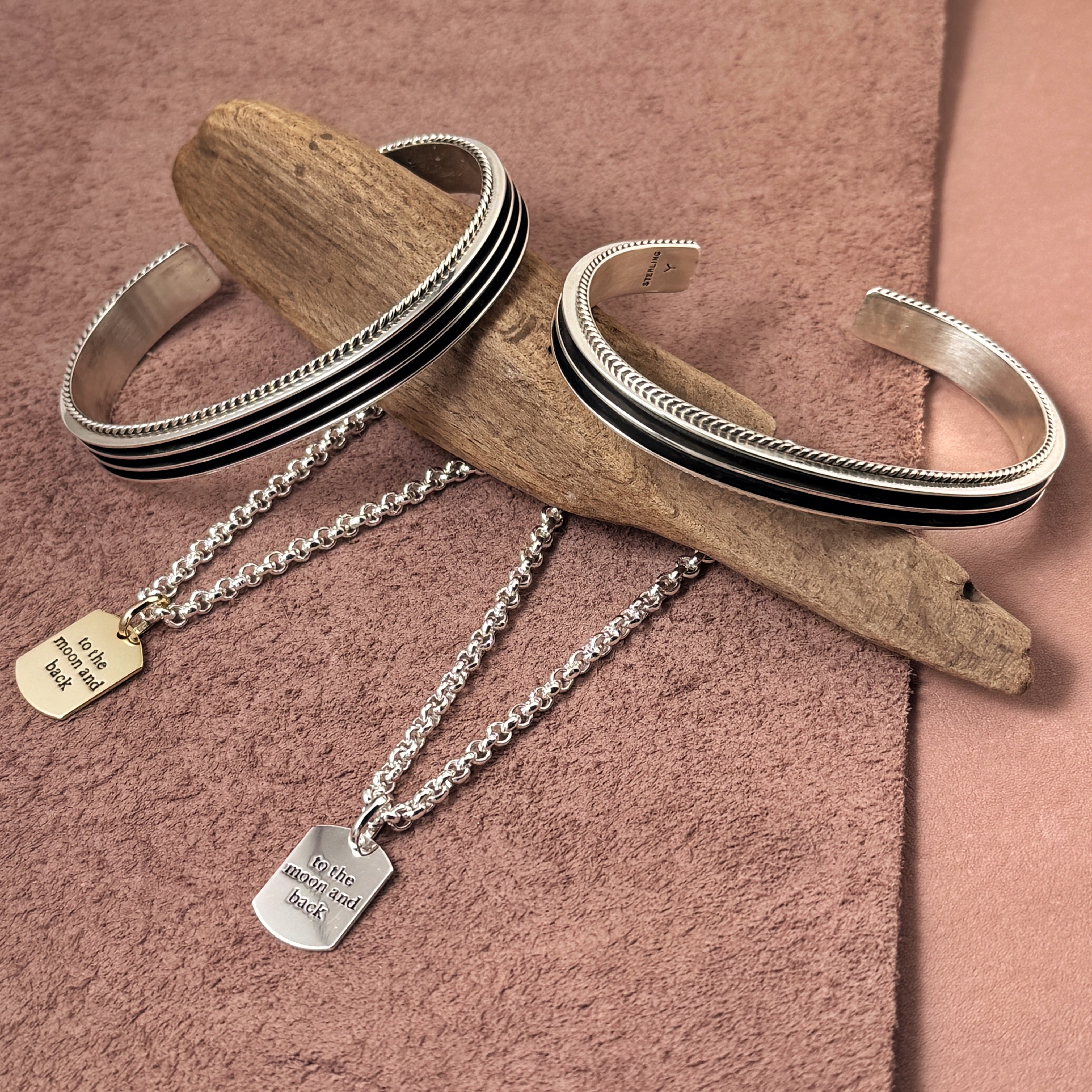 Indian Jewelry 》2ライン ロープワーク エッジ バングル | 【公式通販