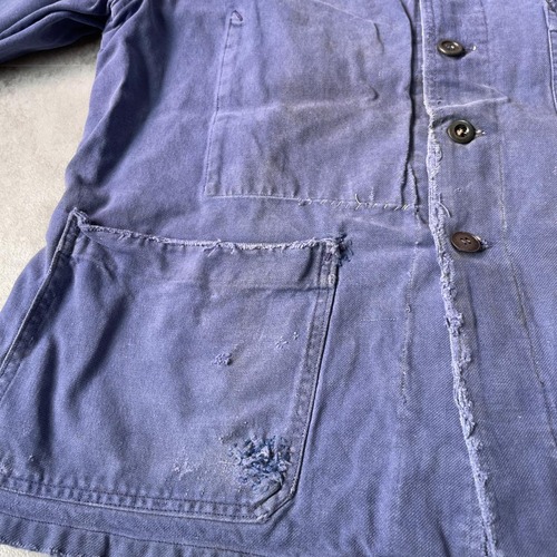40-50s SAVO メタルボタン コットンツイル フレンチワークジャケット 詳細写真12