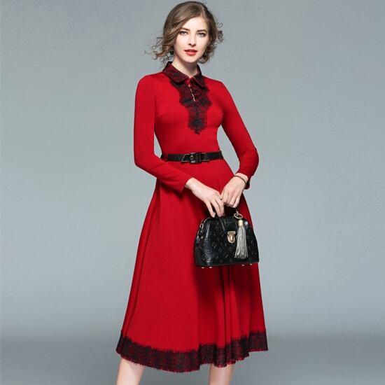 真っ赤なお呼ばれワンピース